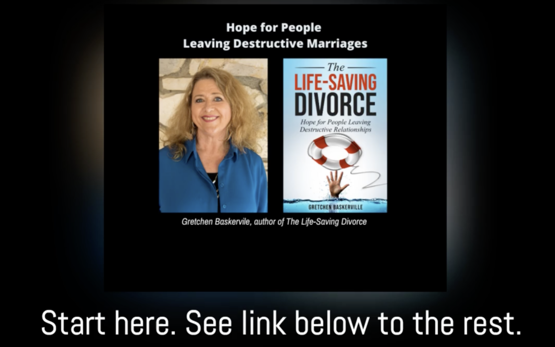 Life-Saving Divorce: Introduction (audio and transcript)