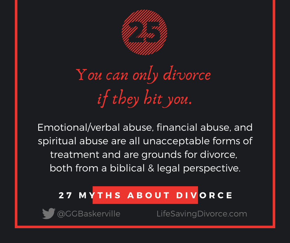 Myth 25: You Can Divorce Only If They Hit You