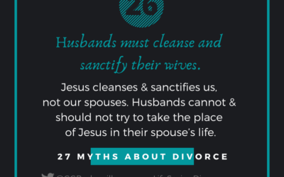 Myth 26: Husbands are to cleanse and sanctify their wives