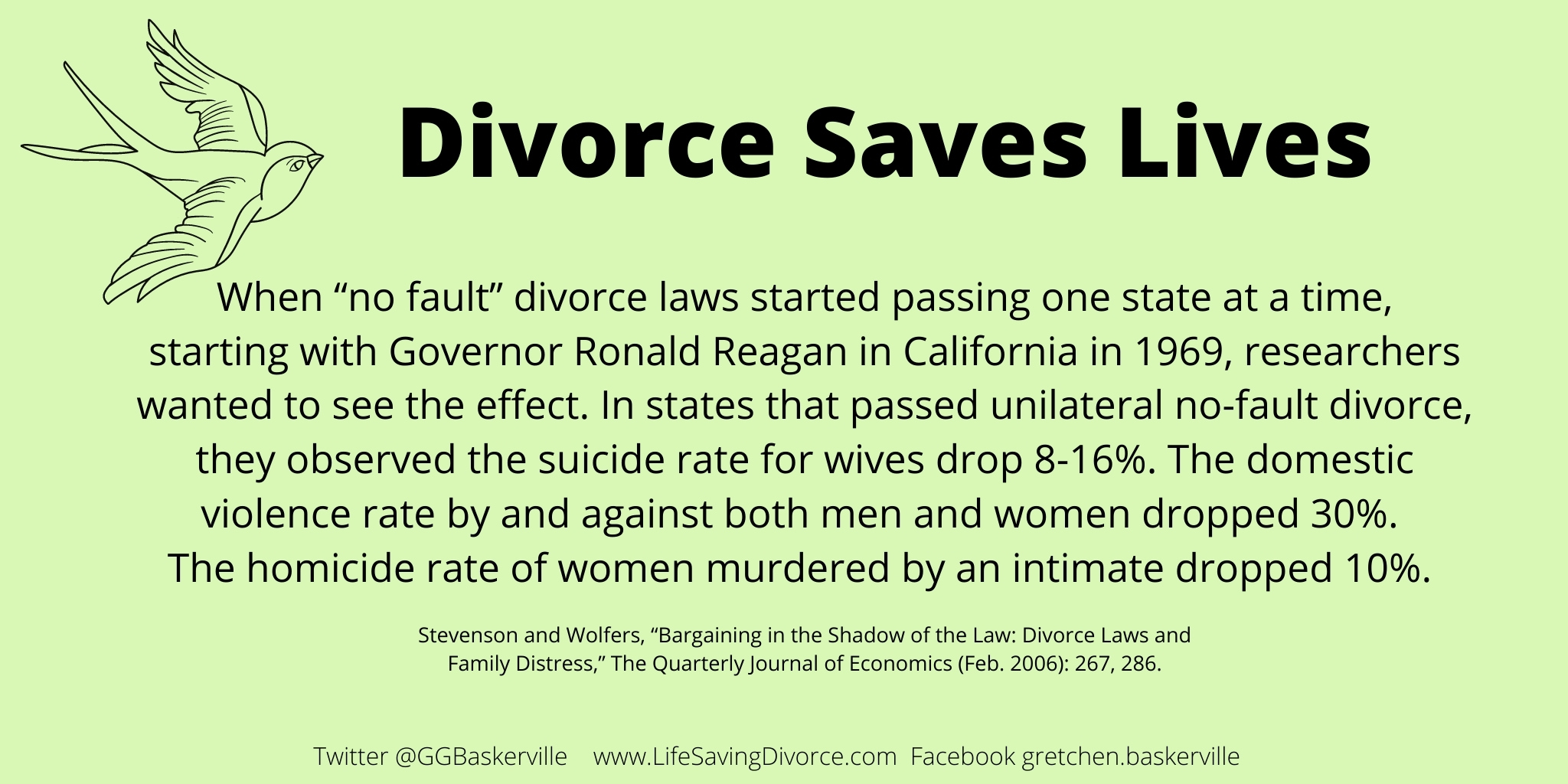 Divorce Saves Lives. When 