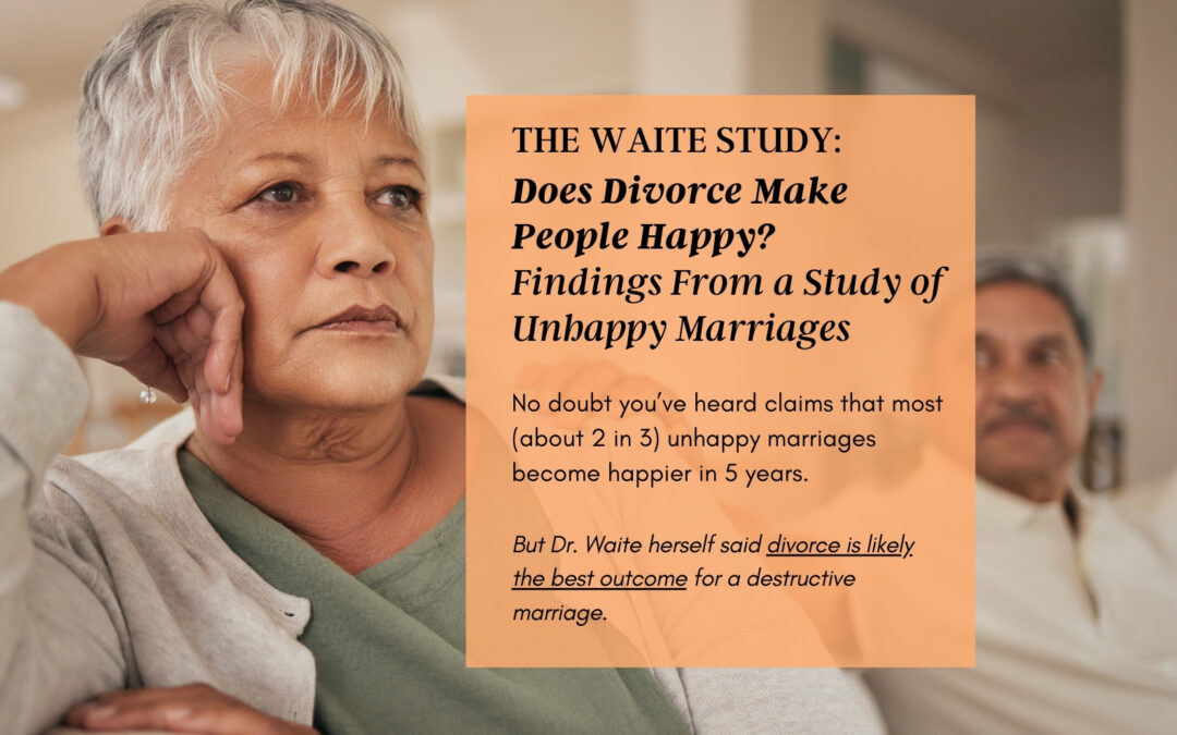 Does the Waite Study Really Say Your Marriage Will Become Happy If You Stay 5 Years? No!