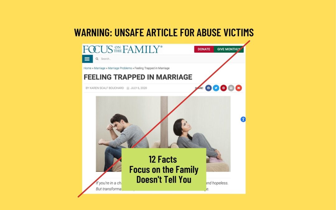 Review: “Feeling Trapped in Your Marriage”: A Focus on the Family Article by Karen Scalf Bouchard