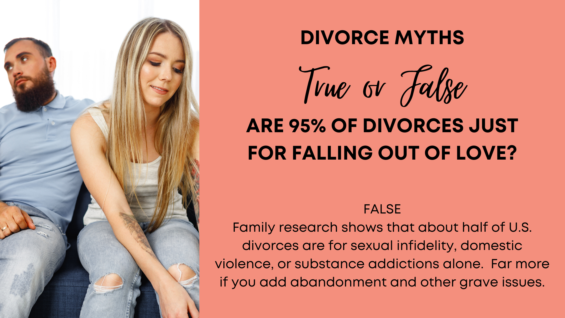 A couple sitting together but looking opposite directions