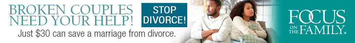 Real horizontal banner ad from Focus on the Family February 2022