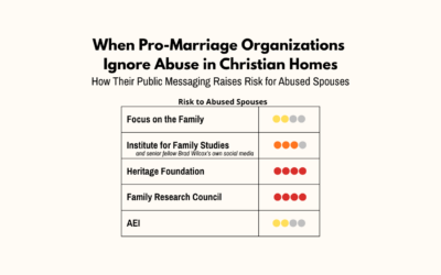 When Pro-Marriage Organizations Ignore Abuse in Christian Homes