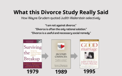 Judith Wallerstein, Wayne Grudem, and What the Divorce Study Really Said